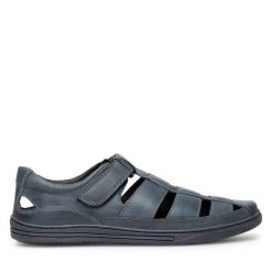Sandały Lasocki. Niebieskie sandały męskie Lasocki, bez wzorów, bez zapięcia. Za 179.99 zł.