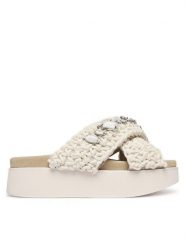 Inuikii Klapki Woven Stones Platform 1004.005.0043 Biały. Białe klapki damskie Inuikii, bez wzorów, z materiału, bez obcasa, bez zapięcia. Za 979.99 zł.