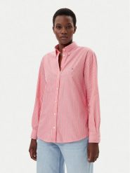 Tommy Jeans Koszula DW0DW20290 Różowy Regular Fit. Czerwone koszule damskie Tommy Jeans, s, bez wzorów, z bawełny, bez kołnierzyka, bez ramiączek. Za 239.99 zł.