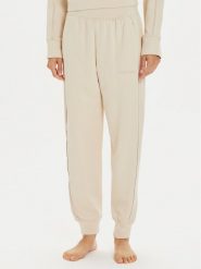 Calvin Klein Underwear Spodnie dresowe 000QS7262E Beżowy Regular Fit. Brązowe spodnie dresowe damskie Calvin Klein Underwear, bez wzorów, z bawełny. Za 159.99 zł.