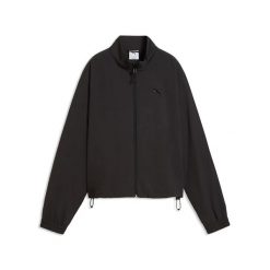 Kurtka Puma Pumatech Sense Relaxed Woven Jacket Damskie. Czarne kurtki sportowe damskie Puma, l, bez wzorów, z materiału, bez ramiączek, bez kaptura. Za 351.99 zł.