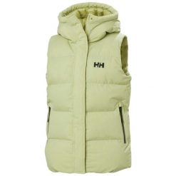 Damski kardigan puchowy Helly Hansen Adore. Zielone kardigany damskie Helly Hansen, bez wzorów, z puchu, bez kołnierzyka. Za 879.00 zł.