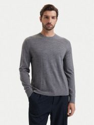 Calvin Klein Sweter LV04LB305G Szary Regular Fit. Szare swetry męskie Calvin Klein, m, bez wzorów, z wełny, bez kołnierzyka, bez ramiączek. Za 489.99 zł.