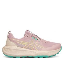Buty do biegania Asics. Czerwone obuwie sportowe damskie Asics, bez wzorów, bez zapięcia, do biegania. Za 429.99 zł.