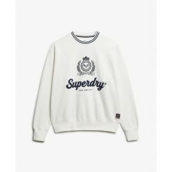 Bluza damska Superdry Country Club. Białe bluzy damskie Superdry, bez wzorów, bez ramiączek, bez kaptura. W wyprzedaży za 308.95 zł.