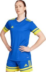 Adidas Koszulka damska adidas Squadra 25 Jersey niebieska JN5409 2XL. Niebieskie bluzki damskie Adidas, xl, bez wzorów, z jersey, bez kołnierzyka, bez ramiączek. Za 83.64 zł.