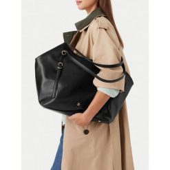 Torebka Beverly Hills Polo Club. Czarne shopperki damskie Beverly Hills Polo Club, bez wzorów, bez dodatków. Za 229.99 zł.