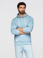 Bluza męska bawełniana dresowa BASIC kangurka z kapturem OM-SSBN-0270 - - Rozmiar: XXL. Brązowe bluzy męskie Ombre Clothing, m, z aplikacjami, z bawełny, bez ramiączek, z kapturem. W wyprzedaży za 118.99 zł.