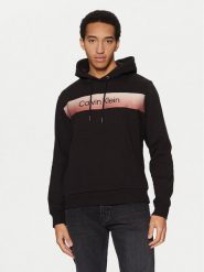 Calvin Klein Bluza K10K114466 Czarny Regular Fit. Czarne bluzy męskie Calvin Klein, m, bez wzorów, z bawełny, bez ramiączek, bez kaptura. Za 369.99 zł.