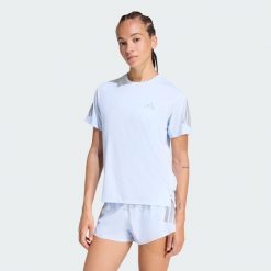 Koszulka adi365 CLIMACOOL. Niebieskie bluzki damskie Adidas, bez wzorów, sportowe, bez kołnierzyka, bez ramiączek. Za 149.00 zł.