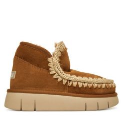 Śniegowce Mou. Brązowe śniegowce damskie Mou, bez zapięcia. Za 1,009.00 zł.