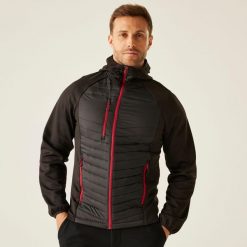 Kurtka robocza hybrydowa męska Nagate. Czarne kurtki męskie Regatta, m, bez wzorów, z materiału, bez kaptura. Za 349.99 zł.