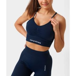 Biustonosz bezszwowy Carpatree Allure granatowy. Niebieskie biustonosze Carpatree, bez wzorów. W wyprzedaży za 119.99 zł.