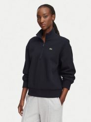 Lacoste Bluza SF5271 Granatowy Regular Fit. Niebieskie bluzy damskie Lacoste, bez wzorów, z bawełny, bez ramiączek, bez kaptura. Za 729.99 zł.