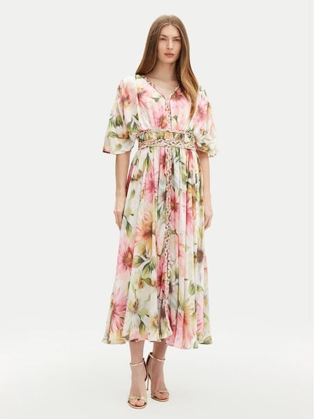 Guess Sukienka codzienna W5PK1Z WHHF0 Kolorowy Regular Fit. Sukienki damskie Guess, na co dzień, s, z aplikacjami, z syntetyku, bez kołnierzyka, bez ramiączek, proste. Za 659.99 zł.