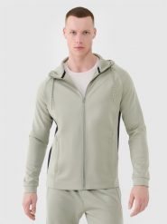 4F Bluza treningowa szybkoschnąca męska - khaki XXL. Brązowe bluzy sportowe męskie 4F, m, bez wzorów, z dzianiny, z kapturem, do biegania. W wyprzedaży za 159.99 zł.
