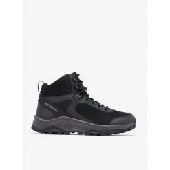 Buty turystyczne męskie Columbia Trailstorm Ascend WP Mid. Czarne buty zimowe męskie Columbia, bez wzorów, bez obcasa, bez zapięcia. Za 303.99 zł.