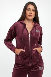 Bluza damska welurowa DKNY. Bluzy damskie DKNY, m, bez wzorów, z weluru, bez ramiączek, bez kaptura. W wyprzedaży za 285.35 zł.