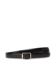 Calvin Klein Pasek Slim Square Buckle Belt 2.0 K60K613235 Czarny. Czarne paski damskie Calvin Klein, bez wzorów, ze skóry. Za 98.99 zł.