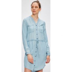 Only - Sukienka Heather. Niebieskie sukienki damskie ONLY, na co dzień, bez wzorów, z lyocellu, casualowe, bez kołnierzyka, bez ramiączek, maxi, proste. W wyprzedaży za 59.90 zł.
