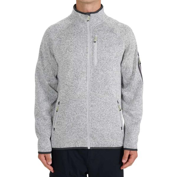 Polar męski 4F, polar imitujący sweter, 280 g/m². Szare swetry męskie 4F, l, bez wzorów, z elastanu, bez kołnierzyka, bez ramiączek. Za 161.99 zł.