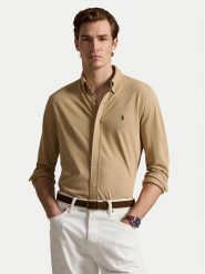 Polo Ralph Lauren Koszula 710654408503 Beżowy ciemny Regular Fit. Brązowe koszule męskie Polo Ralph Lauren, m, bez wzorów, z bawełny, bez kołnierzyka, bez ramiączek. Za 639.99 zł.