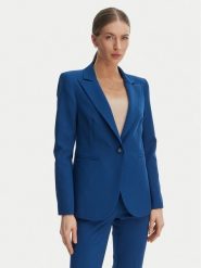Rinascimento Marynarka CFC0127895003 Niebieski Slim Fit. Niebieskie marynarki i żakiety damskie Rinascimento, bez wzorów, z syntetyku, bez kołnierzyka, bez ramiączek. Za 699.99 zł.