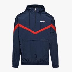 Kurtka z kapturem 1/2 zip Diadora Offside. Niebieskie kurtki sportowe męskie Diadora, s, bez wzorów, z kapturem, do biegania. Za 395.50 zł.