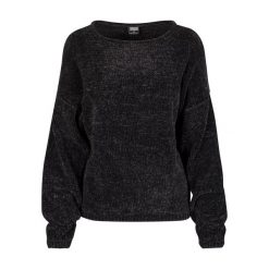 Damski Sweter Szenilowy Oversize. Czarne swetry nierozpinane damskie Urban Classics, xs, bez wzorów, bez kołnierzyka, bez ramiączek. Za 171.99 zł.