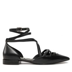 Baleriny Liu Jo. Czarne balerinki damskie Liu Jo, bez wzorów, bez obcasa, bez zapięcia. Za 679.99 zł.