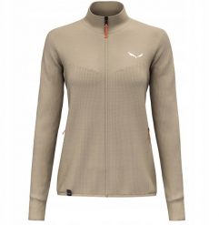 Bluza damska bez kaptura Salewa Puez Waffle Hyb PL Jacket - quicksand. Bluzy damskie Salewa, bez wzorów, bez ramiączek, bez kaptura. Za 632.08 zł.