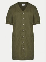 Vero Moda Curve Sukienka codzienna Wild Gena 10302450 Zielony Regular Fit. Zielone sukienki damskie Vero Moda Curve, na co dzień, bez wzorów, z bawełny, bez kołnierzyka, bez ramiączek, proste. Za 149.99 zł.