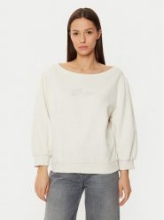 BOSS Bluza 50538987 Kremowy Relaxed Fit. Białe bluzy damskie Boss, m, bez wzorów, z bawełny, bez ramiączek, bez kaptura. Za 290.99 zł.