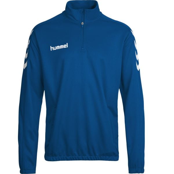 Bluza sportowa dla dorosłych Hummel Core 1/2 Zip Sweat. Niebieskie bluzy damskie Hummel, xl, bez wzorów, bez kaptura, do piłki nożnej. Za 89.00 zł.