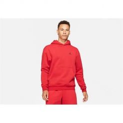 Nike Jordan Essentials Flc, Czerwony, XL. Czerwone bluzy sportowe męskie Nike, m, bez wzorów, z kapturem. Za 399.00 zł.