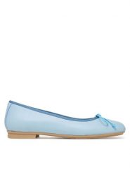 Hispanitas Baleriny HV263465 Niebieski. Niebieskie balerinki damskie Hispanitas, bez wzorów, ze skóry, bez obcasa, bez zapięcia. Za 489.99 zł.