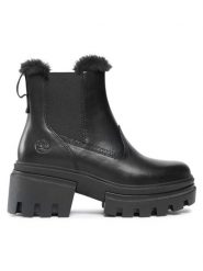 Timberland Botki Everleigh Bt Wrm Ln Chls TB0A5ZNV0151 Czarny. Czarne botki damskie Timberland, bez wzorów, ze skóry, bez obcasa, na słupku, bez zapięcia. Za 789.99 zł.