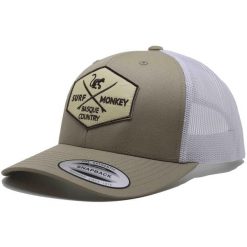Czapka Trucker - 6 paneli / Rozmiar uniwersalny (Beżowy/Biały). Brązowe czapki damskie SURF MONKEY, z aplikacjami. Za 179.95 zł.