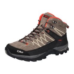 Buty sportowe męskie trekkingowe CMP Rigel wodoodporne. Brązowe trekkingi męskie CMP, ze skóry, bez zapięcia. W wyprzedaży za 369.99 zł.