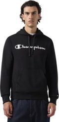 Champion Bluza męska Champion Hooded Sweatshirt czarna 221917 KK001 L. Czarne bluzy męskie Champion, l, bez wzorów, bez ramiączek, bez kaptura. Za 259.95 zł.