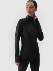 4F Bielizna termiczna drapana (góra) damska - czarna XL. Czarna bielizna sportowa damska 4F, xl, bez wzorów, z dzianiny. Za 169.99 zł.