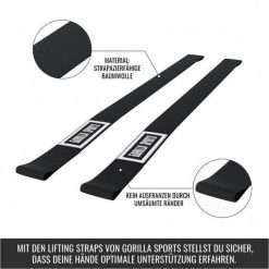 Paski do podnoszenia ciężarów Gorilla Sports 2 sztuki. Czarne paski damskie GORILLA SPORTS, sportowe. Za 29.99 zł.