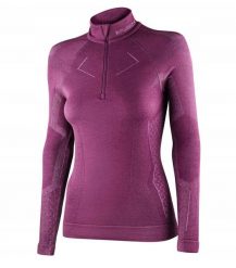 LS1609W Bluza damska z kr�tkim ekspresem EXTREME MERINO fuksjowy M. Bluzy damskie Brubeck, m, bez wzorów, bez ramiączek, bez kaptura. Za 471.91 zł.