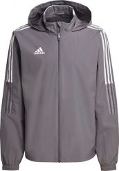 Adidas Bluza męska adidas Tiro 21 Allweather szara GM7389. Szare bluzy męskie Adidas, m, bez wzorów, bez ramiączek, bez kaptura. Za 227.76 zł.