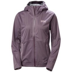 Damska kurtka wodoodporna Helly Hansen Momentum 3L Stretch. Fioletowe kurtki sportowe damskie Helly Hansen, l, bez wzorów, bez ramiączek, bez kaptura, trekkingowe. Za 1,056.00 zł.