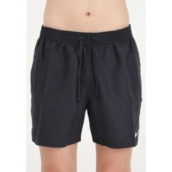 Kostium Nike Logo Taśma Lap 5" Volley czarny. Czarne szorty męskie Nike, bez wzorów, sportowe. Za 245.34 zł.