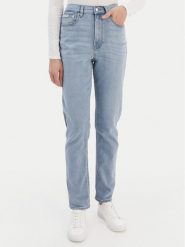 Calvin Klein Jeans Jeansy LV047E618G Niebieski Mom Fit. Niebieskie jeansy damskie Calvin Klein Jeans, bez wzorów, z bawełny. Za 409.99 zł.