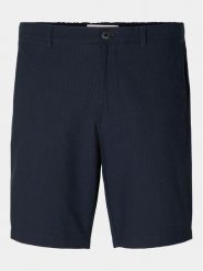 Selected Homme Szorty materiałowe Slhregular-Karl 16092367 Granatowy Regular Fit. Niebieskie szorty męskie Selected Homme, bez wzorów, z bawełny. Za 209.99 zł.