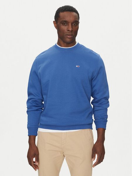 Tommy Jeans Bluza DM0DM20741 Niebieski Regular Fit. Niebieskie bluzy męskie Tommy Jeans, m, bez wzorów, z bawełny, bez ramiączek, bez kaptura. Za 219.99 zł.