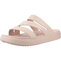 Sandały CROCS 209587C Rose. Czerwone sandały damskie Crocs, bez wzorów, z materiału, bez obcasa, bez zapięcia. Za 159.00 zł.
